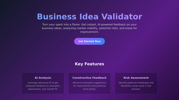 Go/NoGo- Business Idea Validator