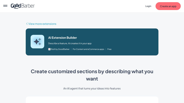 GoodBarber - AI Extension Builder
