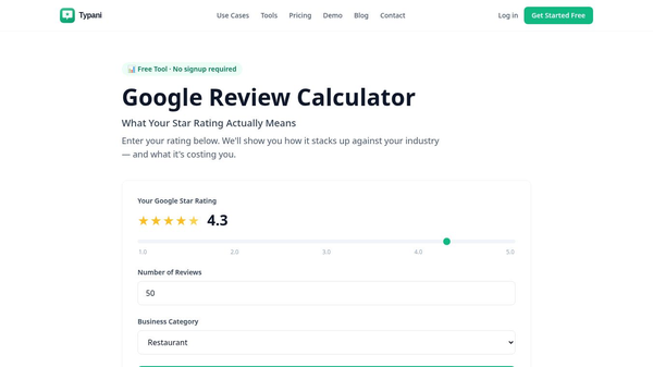 Google Review Calculator