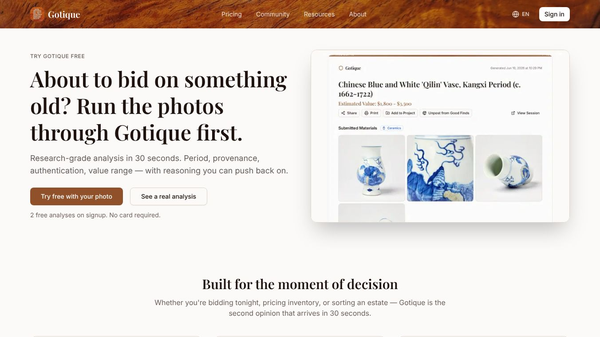 Gotique AI for Antiques