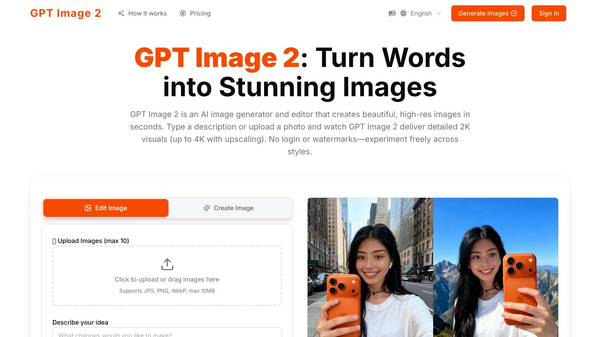 GPT Image 2 — Turn Words into Stunning Images