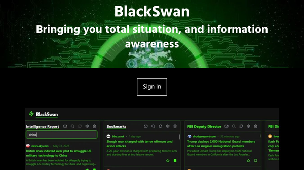 GSOC Intelligence Platform: Blackswan