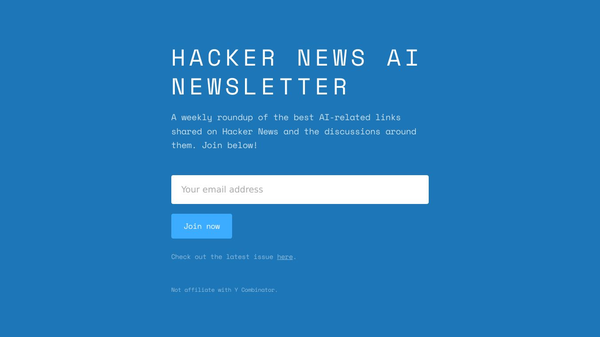 Hacker News AI newsletter