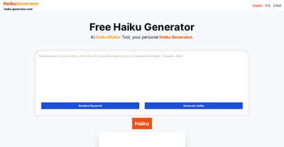 Haiku Generator