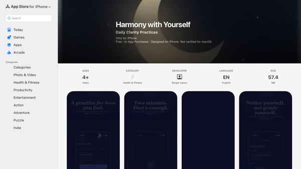Harmony — with yourself