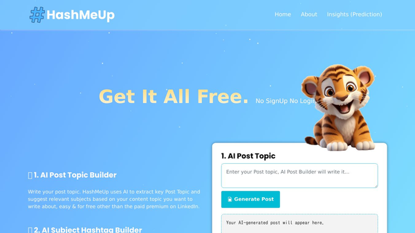 HashMeUp AI Subject Hashtag Builder