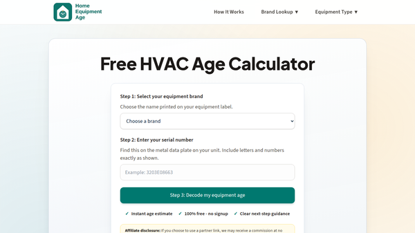 HomeEquipmentAge