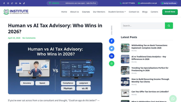 Human vs AI Tax Advisory