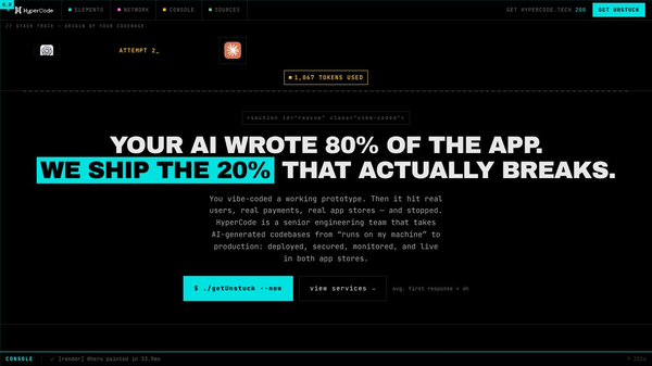 HyperCode — Vibe Code Rescue