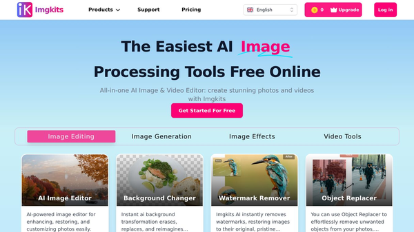 Imgkits - Top AI Image & Video Processing Tools Online