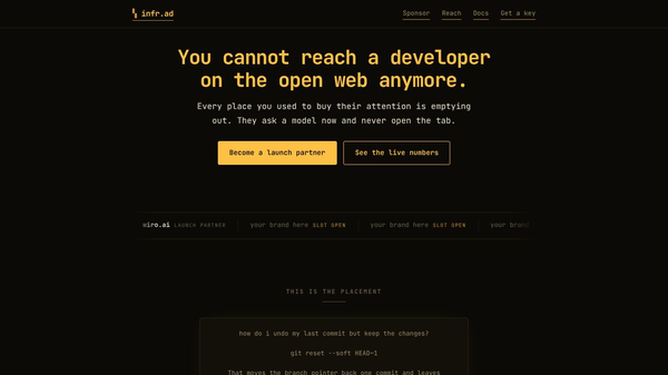 infr.ad · ads pay, you code free