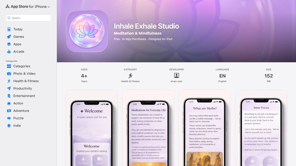 Inhale Exhale Studio Now on iOS
