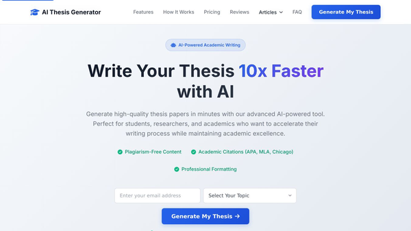 Instant thesis statements, powered by AI