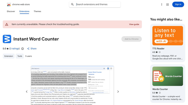 Instant Word Counter