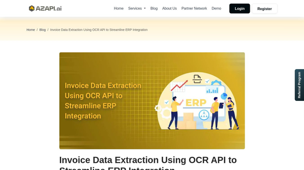 Invoice OCR API ERP Data Integration