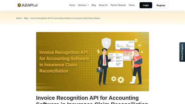 Invoice Recognition API Insurance Claim