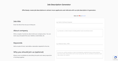 Job Description Generator