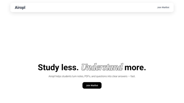 Join the Airopl Waitlist