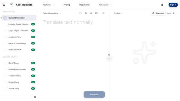 Kagi Translate