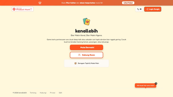 kenallebih — AI-powered deep-talk game