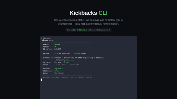Kickbacks CLI