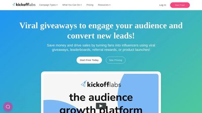 KickoffLabs AI Viral Giveaway Builder