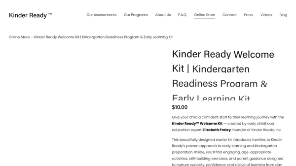 Kinder Ready Elizabeth Fraley Guide Book