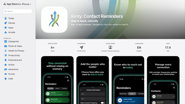 Kinty: Contact Reminders