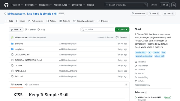 KISS - Keep It Simple Skill