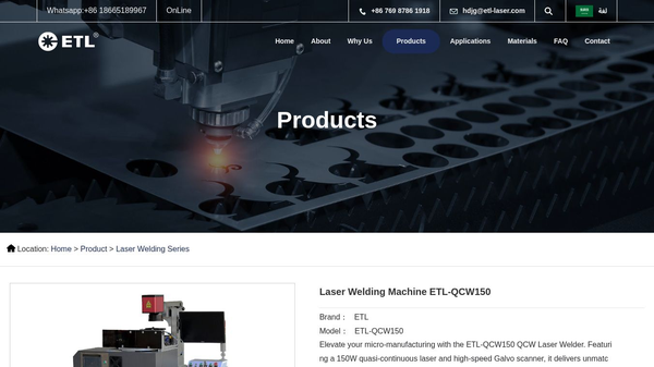 Laser Welding Machine ETL-QCW150