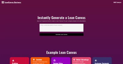 Lean Canvas