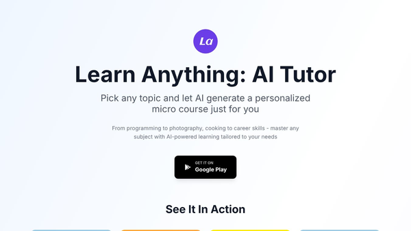 Learn anything: AI Tutor