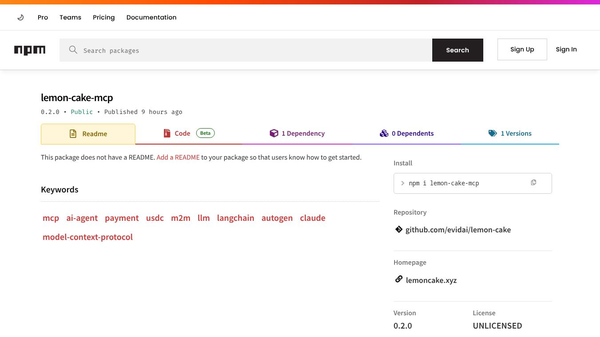 LEMON Cake —Payment layer for AI agents