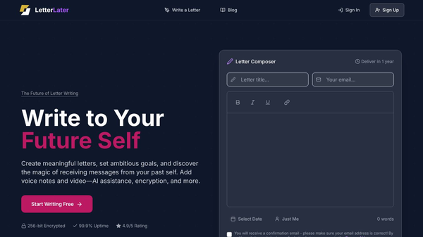 LetterLater - Next-Gen Time Capsule