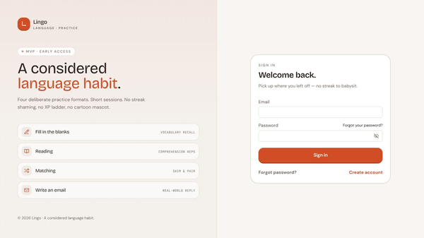 Lingo — A considered language habit