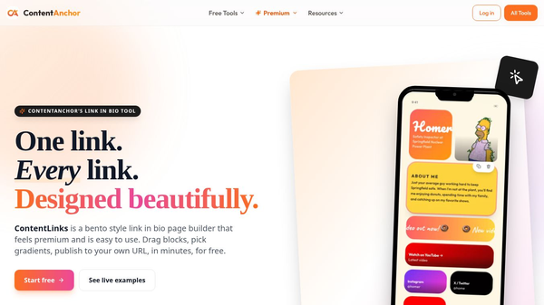 Link in Bio Page Builder