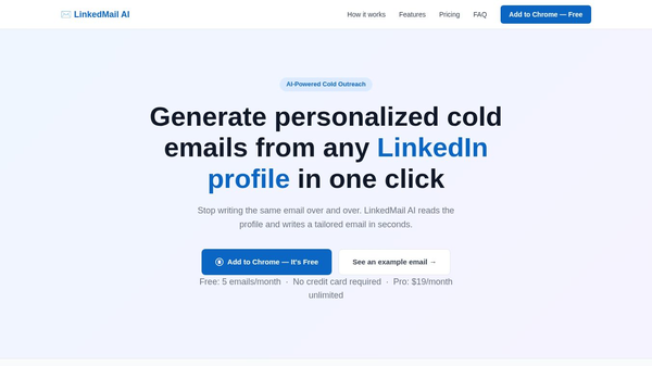 LinkedMail AI - Cold Email Generator