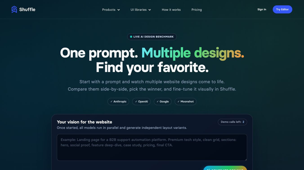 Live AI Design Benchmark