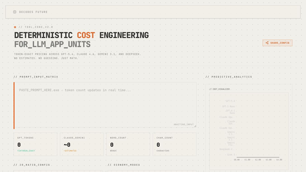 LLM Token & Cost Calculator