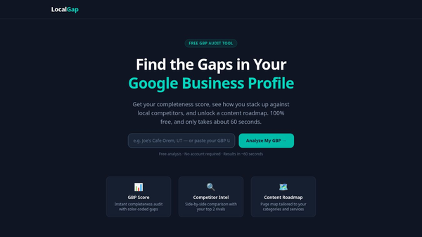 LocalGap — GBP Audit Tool