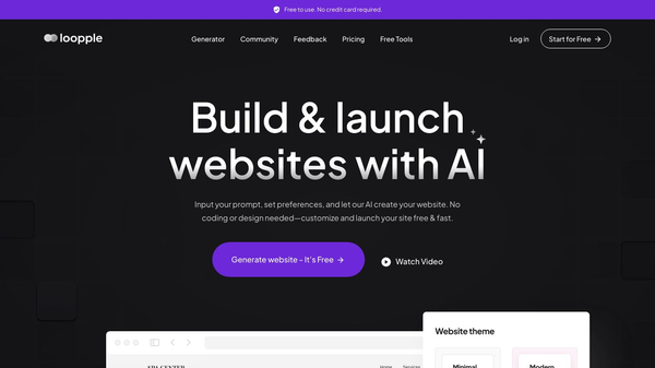 Loopple AI Website Builder