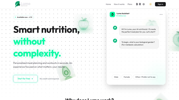 Lume - Your diet and training