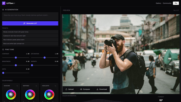 LUTGen – AI-Powered LUT Generator