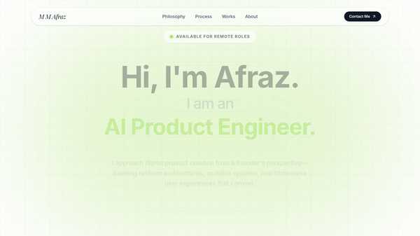 M M Afraz Portfolio
