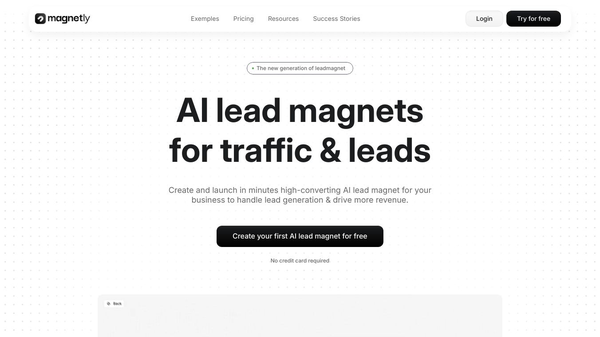 Magnetly – AI lead magnets that convert
