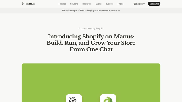 Manus Shopify Connector