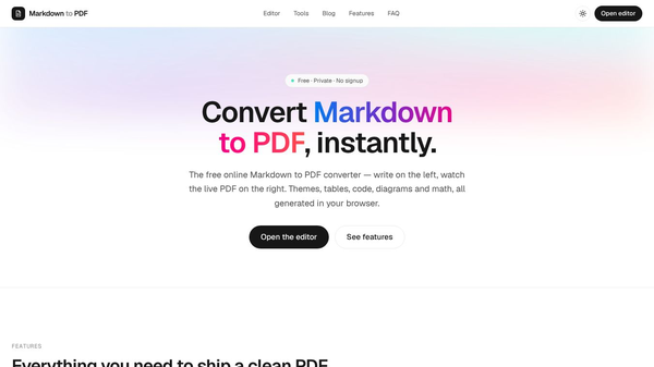 Markdown to PDF