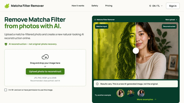 Matcha Filter Remover