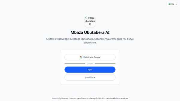 Mbaza Ubutabera AI