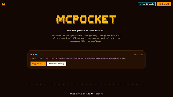 MCPOCKET - Local MCP gateway